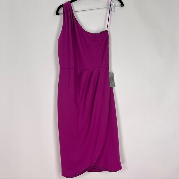 2/$30 Love by Design Purple Ariana One-Shoulder dress size medium NWT - Picture 2 of 6